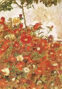 Egon Schiele Field of Flowers oil